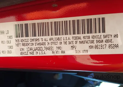 2013 Jeep Wrangler Sport z USA, uszkodzony, nr VIN 1C4AJWAG6DL704031